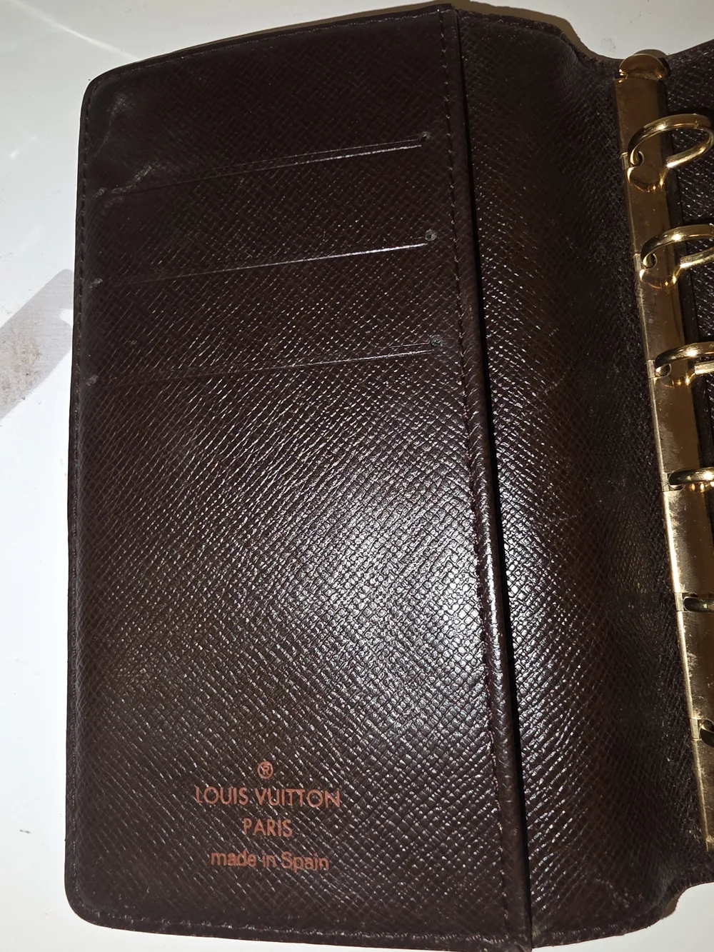 Louis Vuitton Damier Ebene Small Agenda Cover - Brown